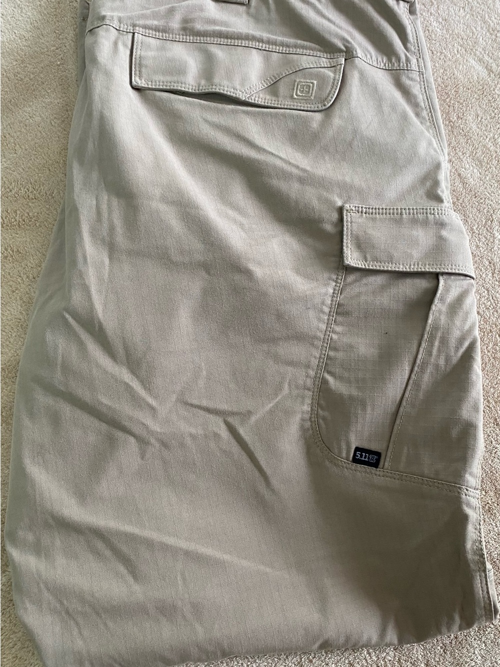 5.11 Tactical Khaki Utility Pants Label Detail